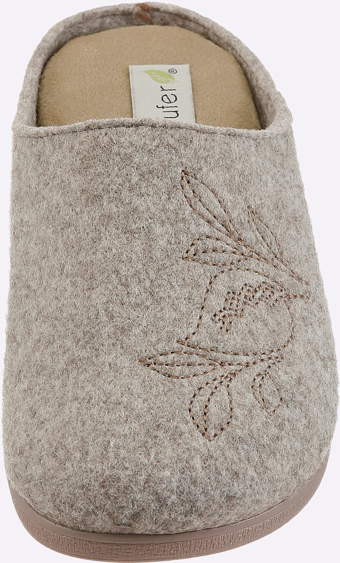 Pantoffel WALDLÄUFER, Damen, Gr. 38, beige, Filz, Schuhe Pantoffel beige 38