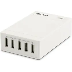 LMP USB-Wandladegerät SmartCharger 5x USB-A 40W (40 W, 5 Ports), USB Ladegerät, Weiss
