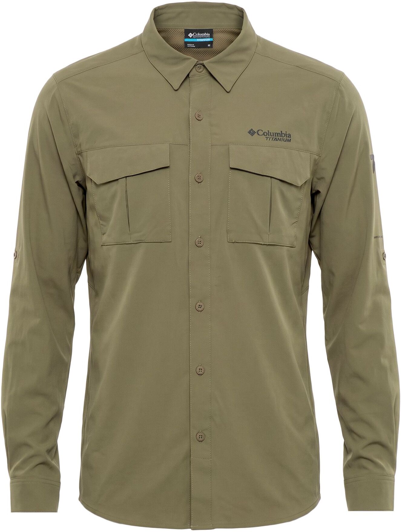 Columbia Camisa Hombre Verde militar M Hombre