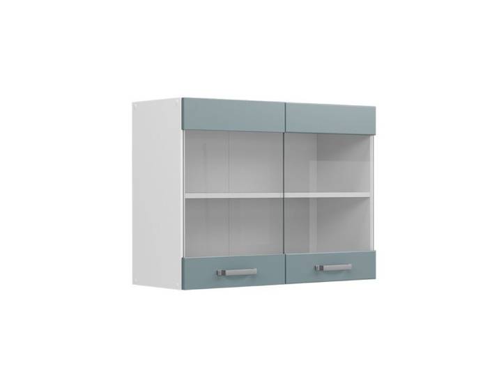 Armoire en verre R-Line 80cm Bleu-gris/Blanc Vicco 41043