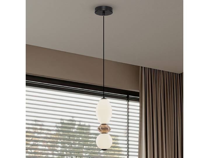 Suspension Pallina type A 245cm Noir 2 Céramique LED non-remplaçables Module LED