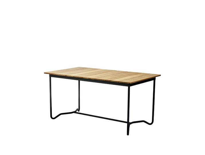 Skargaarden Grinda Tisch Teak, large, schwarzes Gestell
