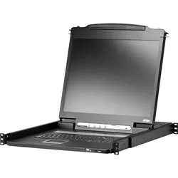 ATEN CL3000N DE Leichte Single Rail 19"-LCD Konsole (PS/2-USB, VGA) DE-Layout