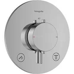 hansgrohe, Duscharmatur + Badewannenarmatur, Thermostat-Einbau mit Sicherheitsstopp, Mengkran für zwei Funktionen
