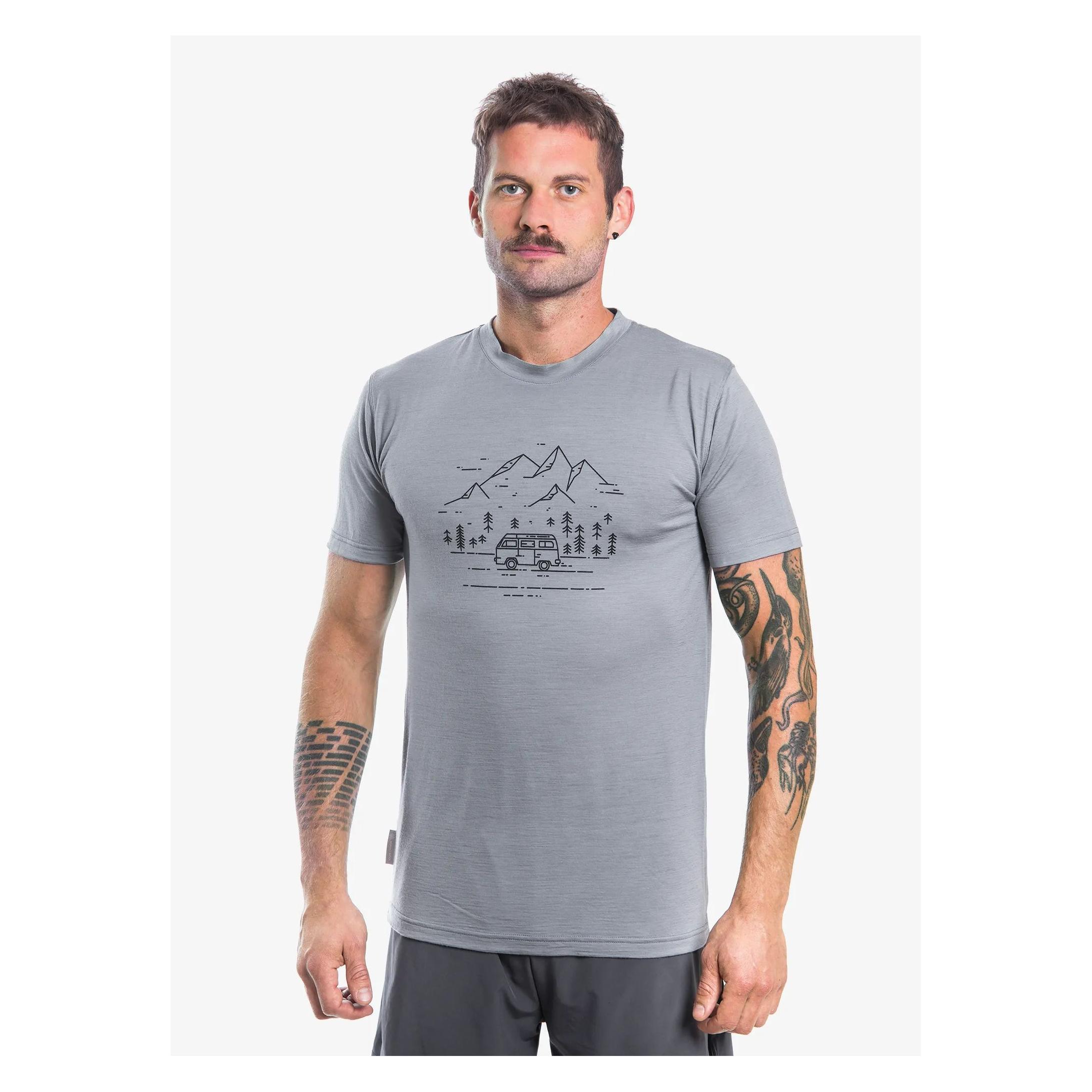 No Name Koszulka merino Sensor Merino Active PT Tee S/S - grey rozmiar: m (M) (690695)