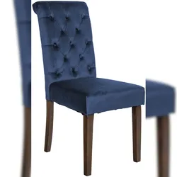 CLP Esszimmerstuhl Lisburn blau/Samt