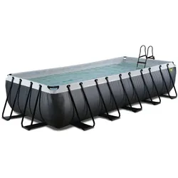 EXIT rechteckiger Rahmenpool mit Kartuschenfilteranlage 540 x 250 cm schwarz