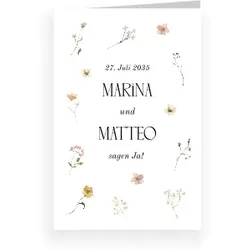 Einladungskarte Hochzeit: Blümchen