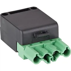 Kupplung 4-polig grün/schwarz, 250/400V, 16A System Wieland