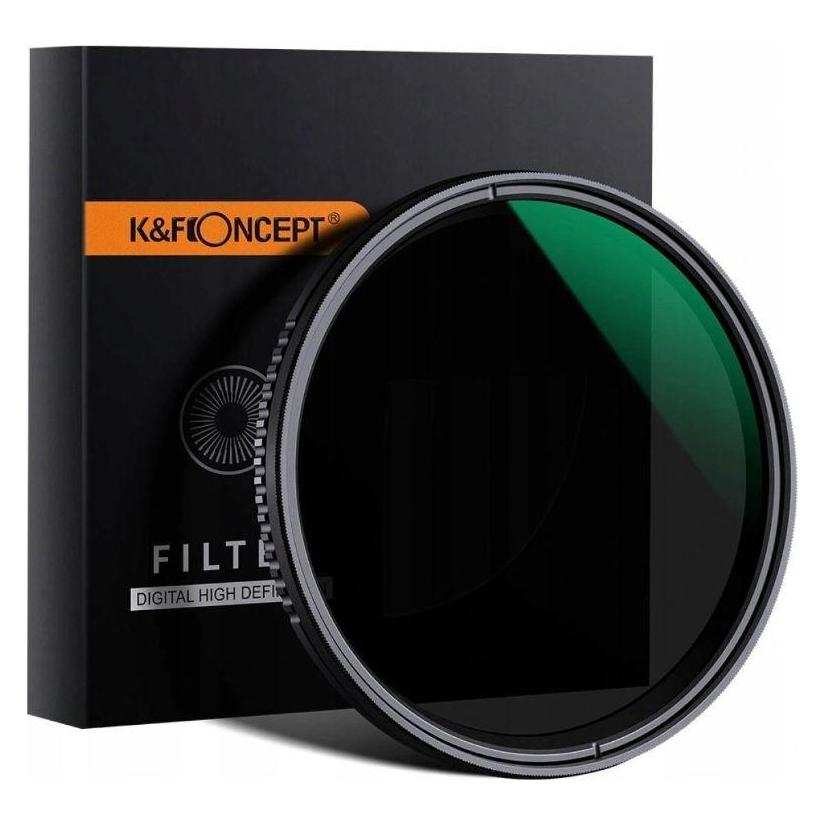 K&F Concept filter 46 mm filter Kf Fader gray adjustable Nd8-nd2000 (46 mm, ND Filter) (SB6573)