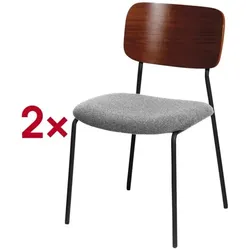meet 2er-Set Stuhl »meet - Lisa« grau, 48x45.5 cm