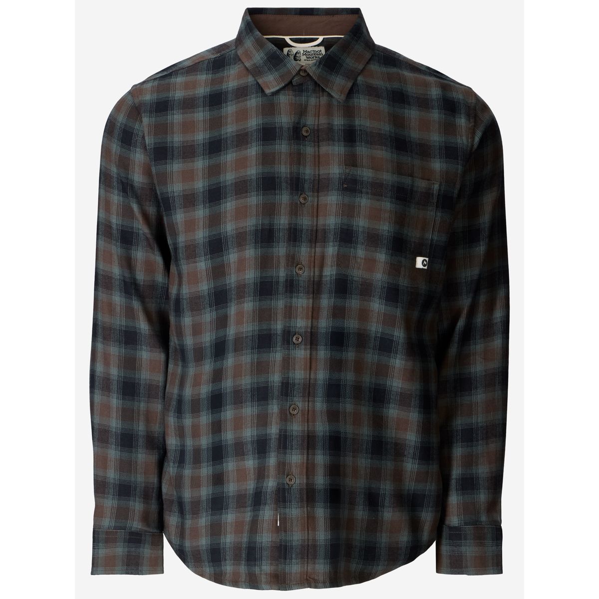 Marmot Rush Creek Lightweight Flannel Long Sleeve hickory nut plaid (43048) M M16329-43048-M