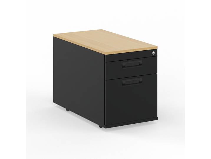 Rollcontainer Tradingzone GO Swiss Schwarz/Eiche, Neu - Perfekt für Unterlagen und Akten