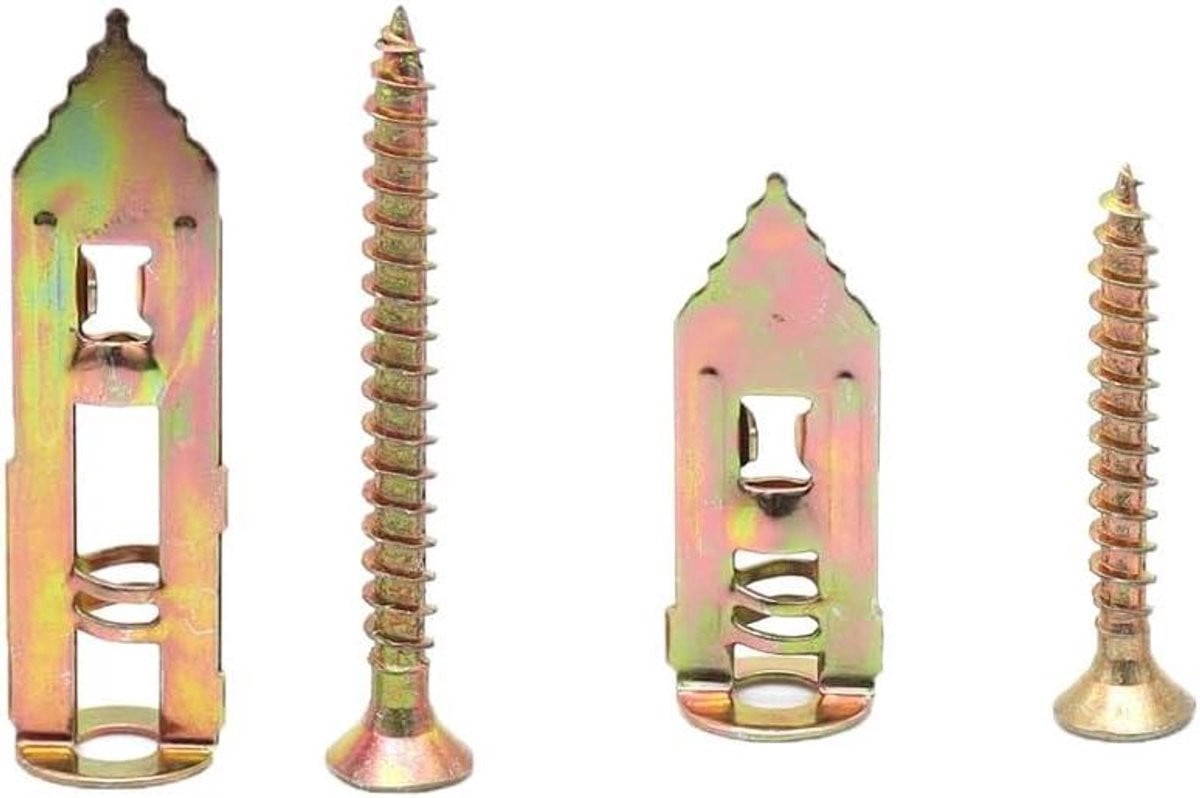 Gipsplaat Ankers - 60 stuks - Zelfborende Hollewand Ankers - Zink