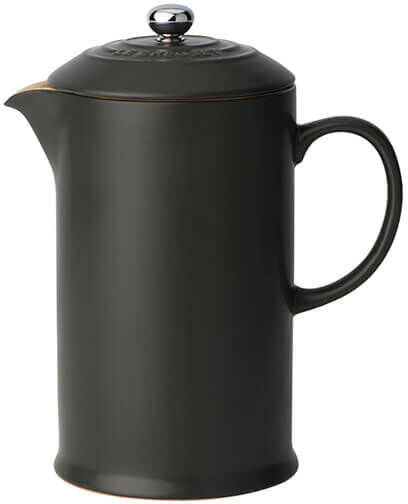 Le Creuset Black Stoneware Cafetiere
