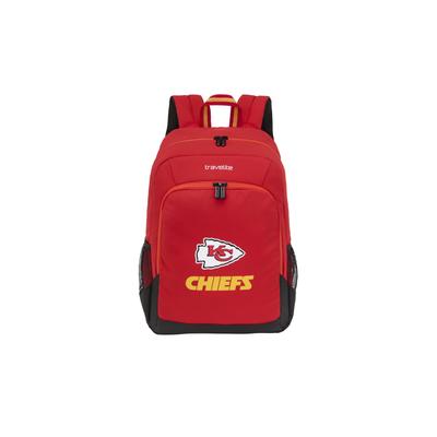 Schulrucksack TRAVELITE "travelite x NFL College Rucksack mit Laptopfach", Gr. B/H/T: 31cm x 43cm x 20cm, kansas city chiefs, Textil, Rucksäcke Schulrucksack, Unisex, Laptop-Rucksack, 15"-Laptopfach, mit Aufsteckfunktion