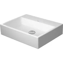 Duravit Vero Air Aufsatzbecken 60x47cm, ohne Überlauf, mit Hahnlochbank, ohne Hahnloch, geschliffen, glasierte Rückwand, 2352600070, Farbe: Weiß