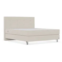 BRUNO Boxspringbett Premium 180x200cm in Beige | Matratzen-Härtegrad: Links H2 / Rechts H2 | mehrfach ausgezeichnet in Design & Qualität