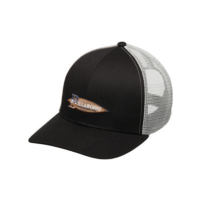 Trucker Cap BILLABONG "Runner Up", Herren, schwarz-weiß (schwarz), Kunstfaser, Caps