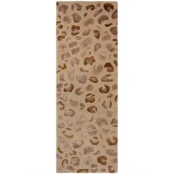 TEPPICH Kurzflor SABLE in Natur, mit Tier-Motiv, 80 x 230 cm
