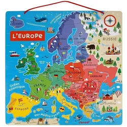 Janod Karte Europa (Französisch, 7 - 12 Jahre)
