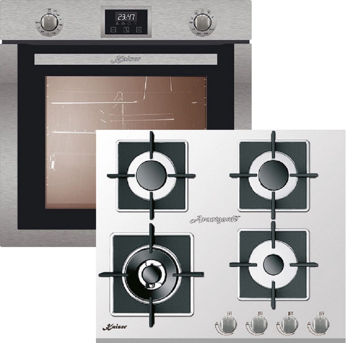 Kaiser Küchengeräte Gasherd-Set EG 6372 +KCG 6382 W