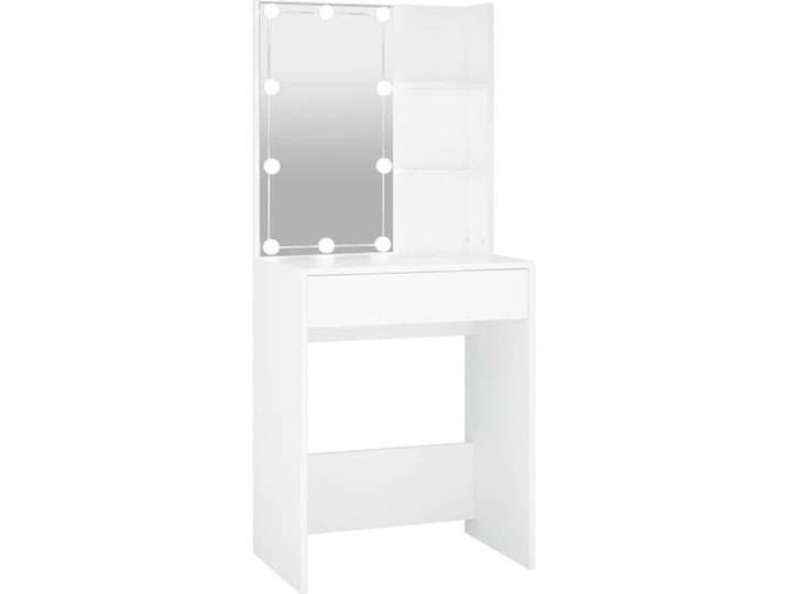 Coiffeuse - SALUTUYA - BD32325 - Bois d'ingénierie - LED - 1 tiroir