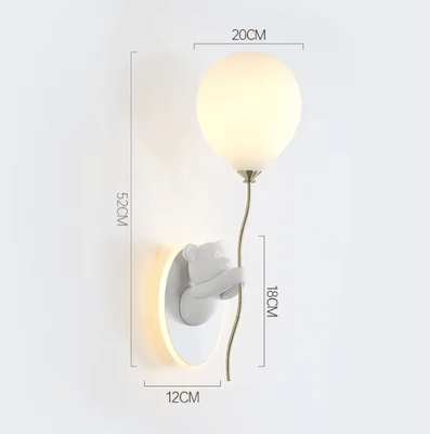 Inspire Curations Cute Bear Balloon Wall Lamp For Kids Room a White warm Light