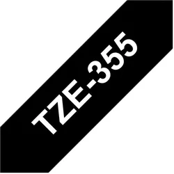 Brother, Beschriftungsband, Tape White on Black 24mm (2.40 cm, Weiss, Schwarz)