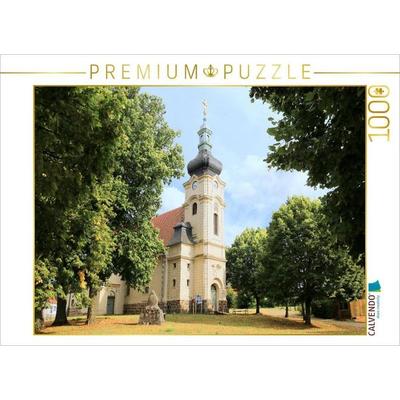 CALVENDO Puzzle Dorfkirche Meseberg, Brandenburg | 1000 Teile Lege-Größe 64x48cm Foto-Puzzle für glückliche Stunden