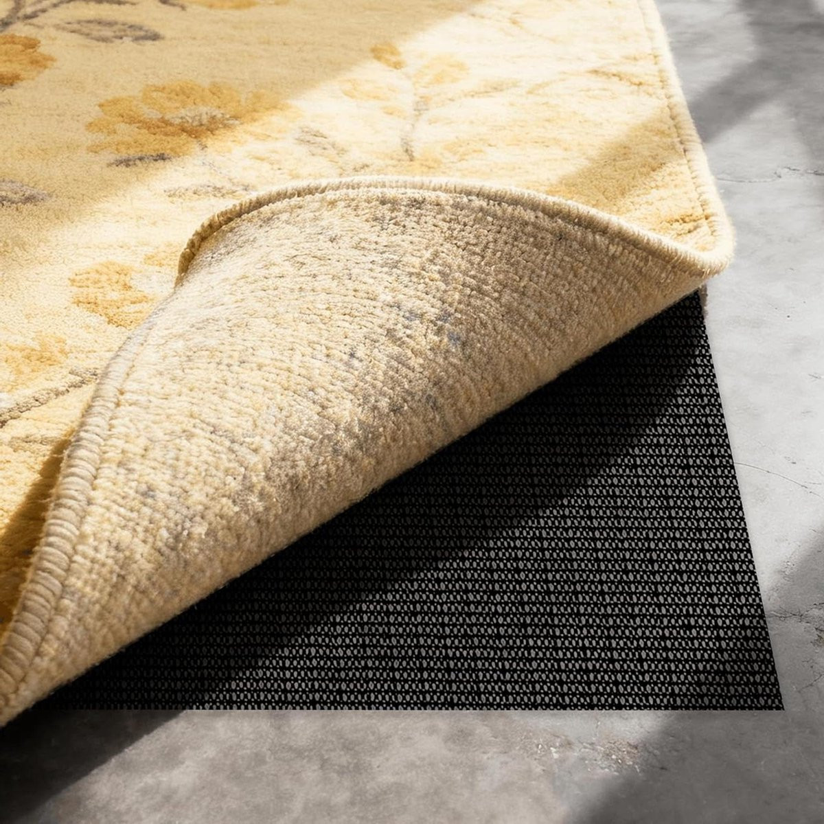 Antislip Ondertapijt Zwart - Wasbaar PVC Schuim - 150 x 220 cm