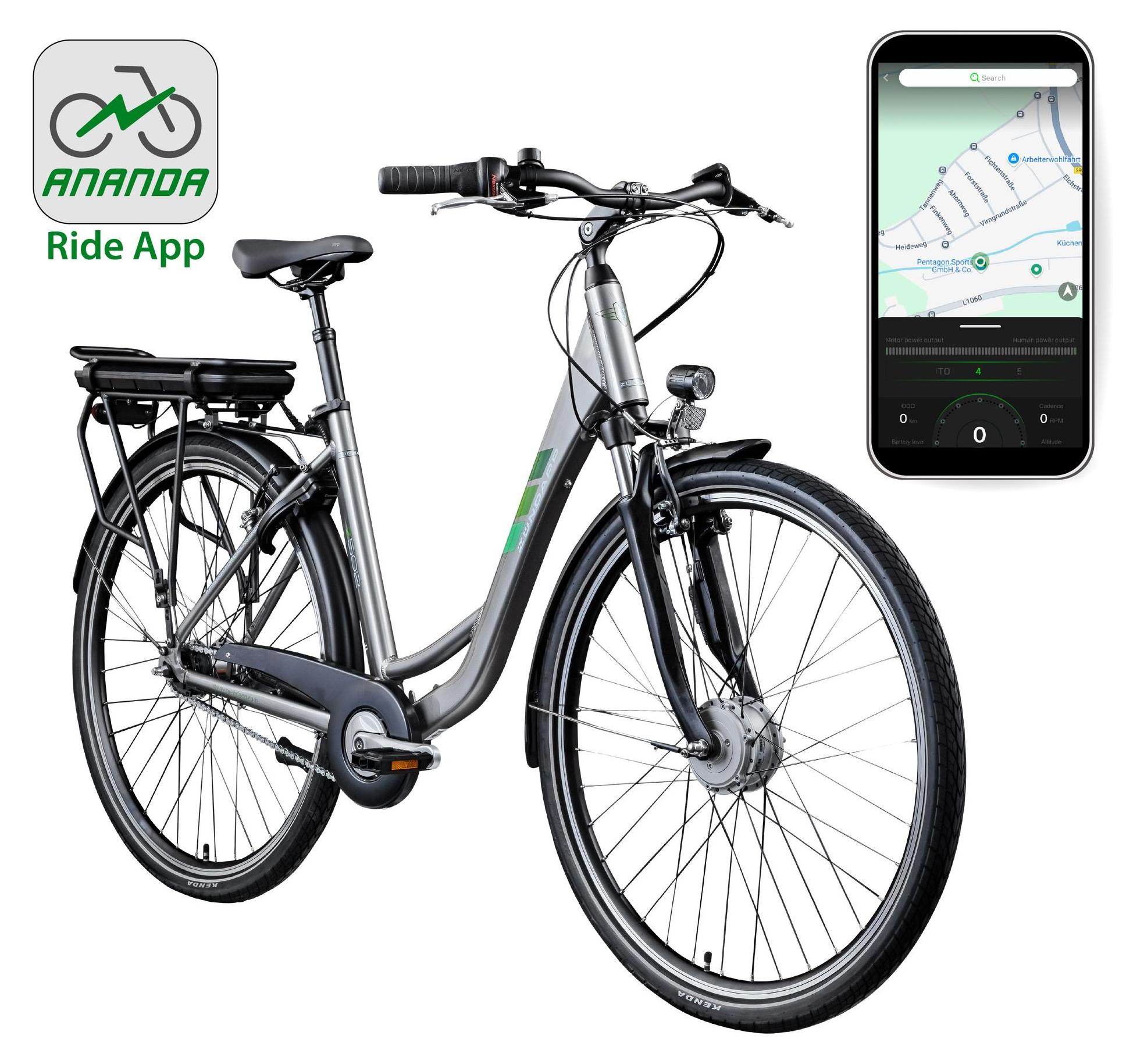 Zündapp Z502 E Bike Damen 28 Zoll grau/grün 50 cm