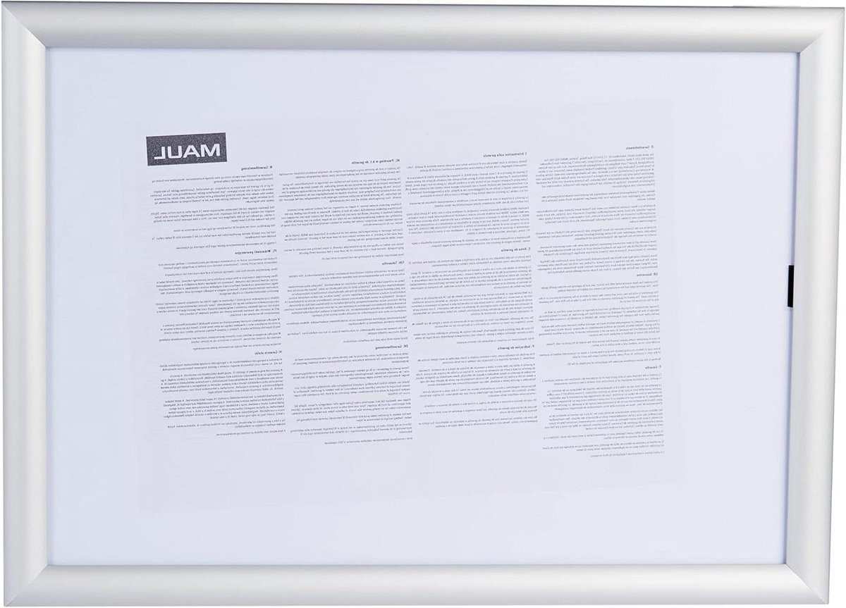 Zilveren aluminium vouwlijst voor posters en informatie, A3 formaat