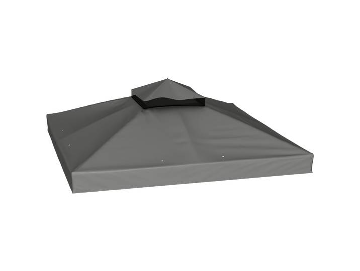 Toit de remplacement Outsunny pour gazebo 3x3 m avec double toit anti-UV gris