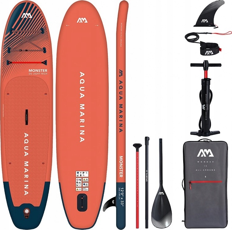 SUP-Board Aqua Marina Monster 120 für 2 Personen, bis 170 kg, Basis-Set