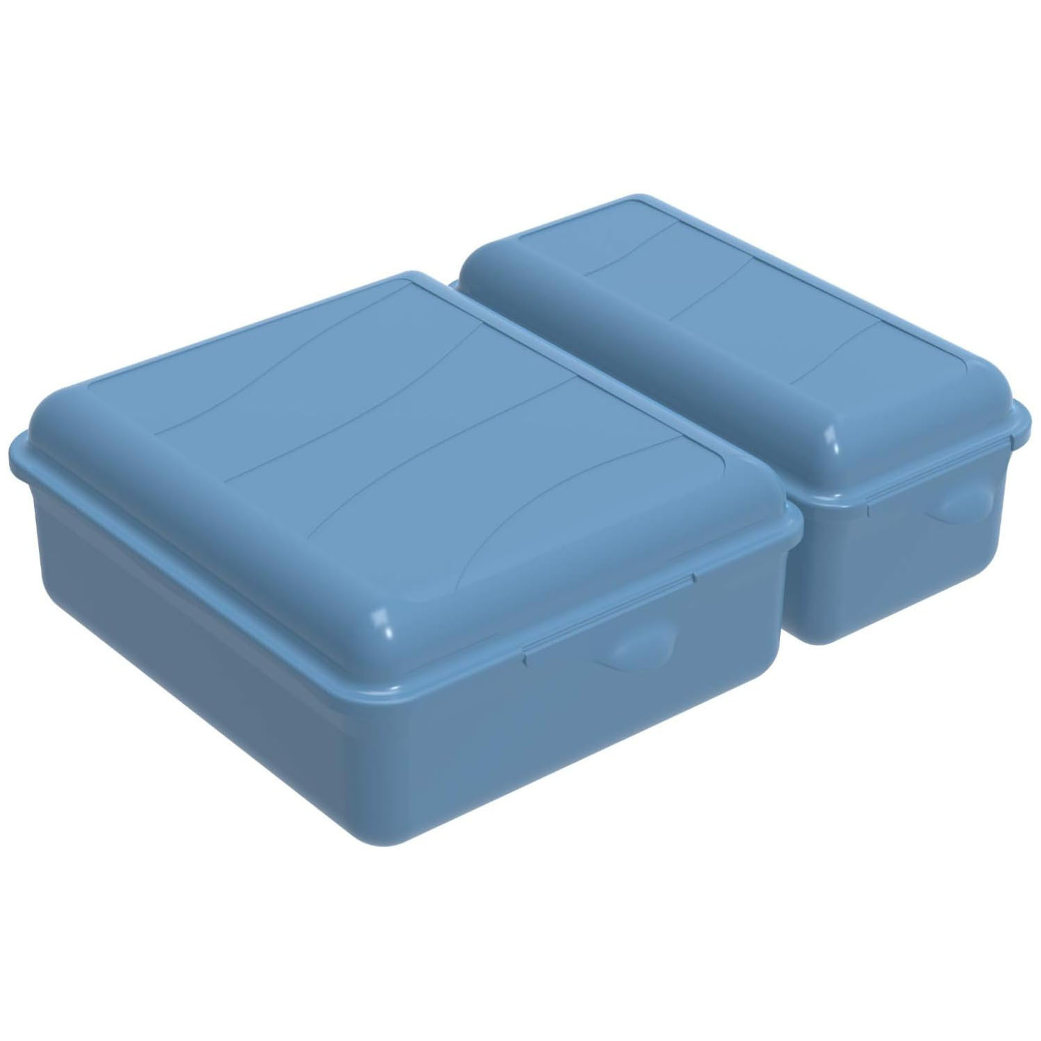 Rotho Funbox Lunchbox set, inhoud 1,05 liter en 0,55 liter, Fun Horizon Blue