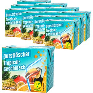 Durstlöscher Saft Tropical-Geschmack, Trinkpäckchen, je 0,5 Liter, 12 Stück
