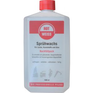 RotWeiss Lackversiegelung Sprühwachs, Wachsversiegelung, glänzend, Flasche 1 Liter