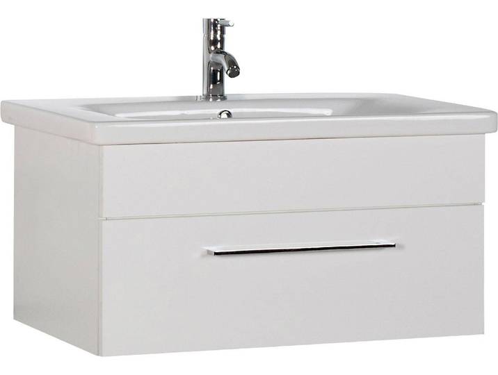 Waschtisch SAPHIR 3400 Basic , weiss (weiß, weiß matt), B:80cm H:41,6cm T:43,8cm, Waschtische, Waschtisch, Breite 80 cm