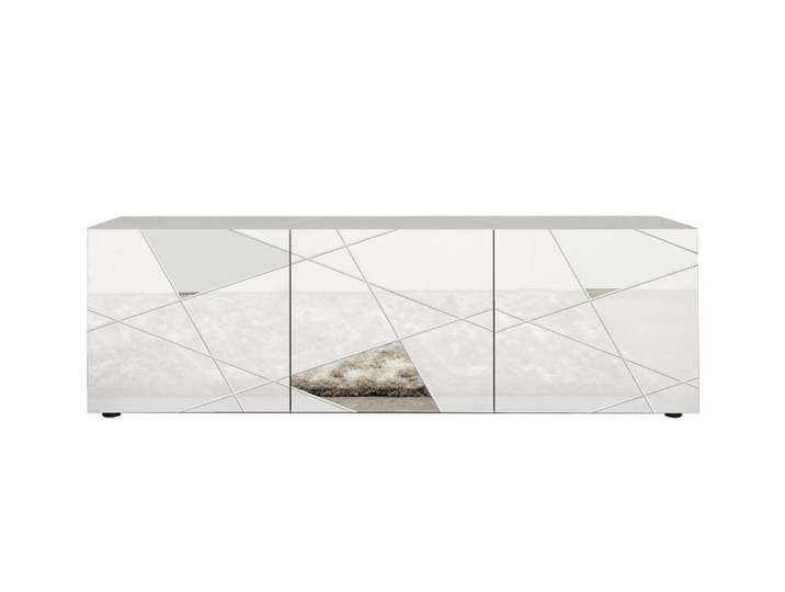 Meuble TV en mélaminé blanc