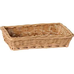 IB Laursen Serviettenkorb aus Weide, länglich, 24 x 15 x 5 cm, passt zu 10x20 cm  Serviette