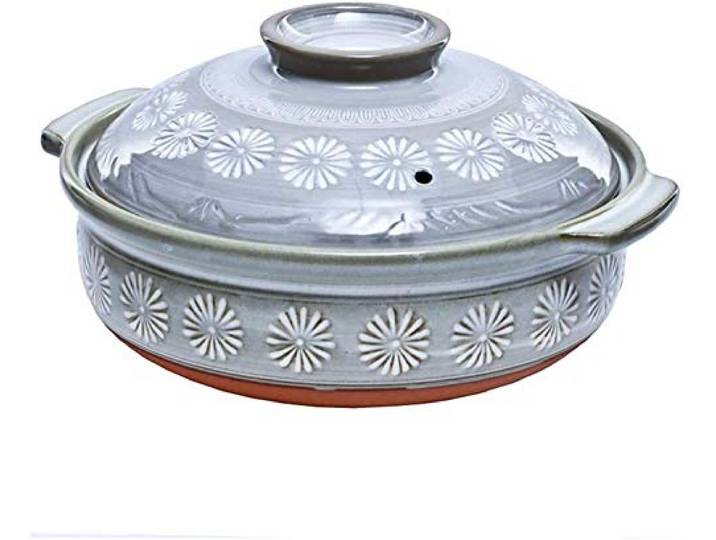 CVQJL Keramik-Auflaufform mit DeckelKochtopf aus Ton, Auflaufform aus Keramik, runder Tontopf aus Steingut mit Deckel, wärmeisolierender Kochtopf, Tontopf mit Doppelgriff (1,5 l) (eine Farbe, 4 l)