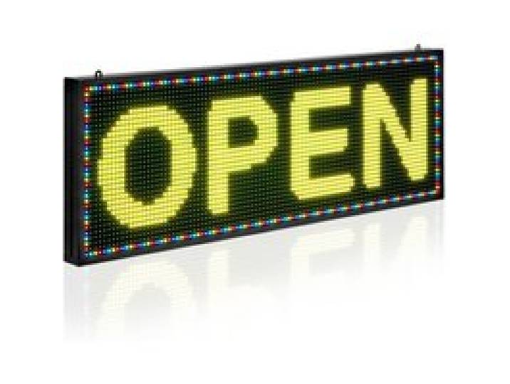 VEVOR Enseigne Lumineuse LED Programmable 99x35 cm, Panneau d’Affichage Numérique Couleur Pleine P10, GIF à Motifs de Texte Personnalisés, Commande Bluetooth, Information Publicitaire Publicité