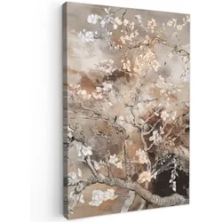 LEINWANDBILD Mandelblüte - Kunst - Van Gogh - Beige - Abstrakt Deko Groß 90x140 cm