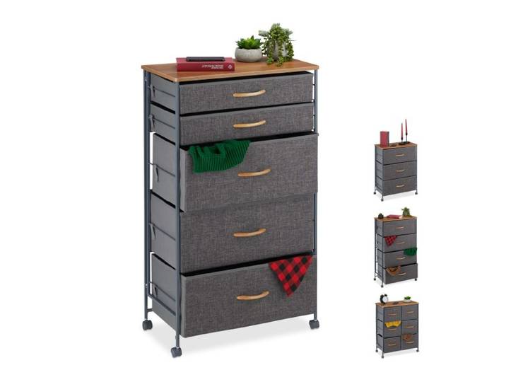 Relaxdays Schubladenschrank mit Rollen