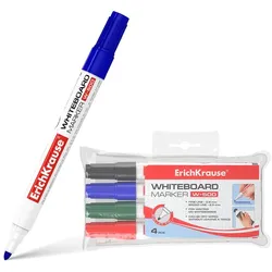 4 Whiteboardmarker W-500 Rundspitze 0,8-2,5 mm Set abwischbare Whiteboard Stifte