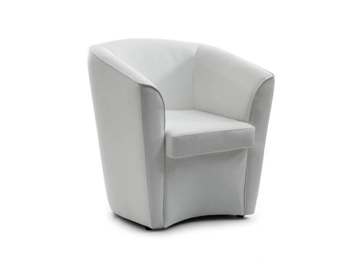 Fauteuil en similcuir blanc 70x60 cm