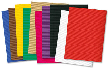Wellpappe, bunt, 25 x 35 cm, 10 Blatt