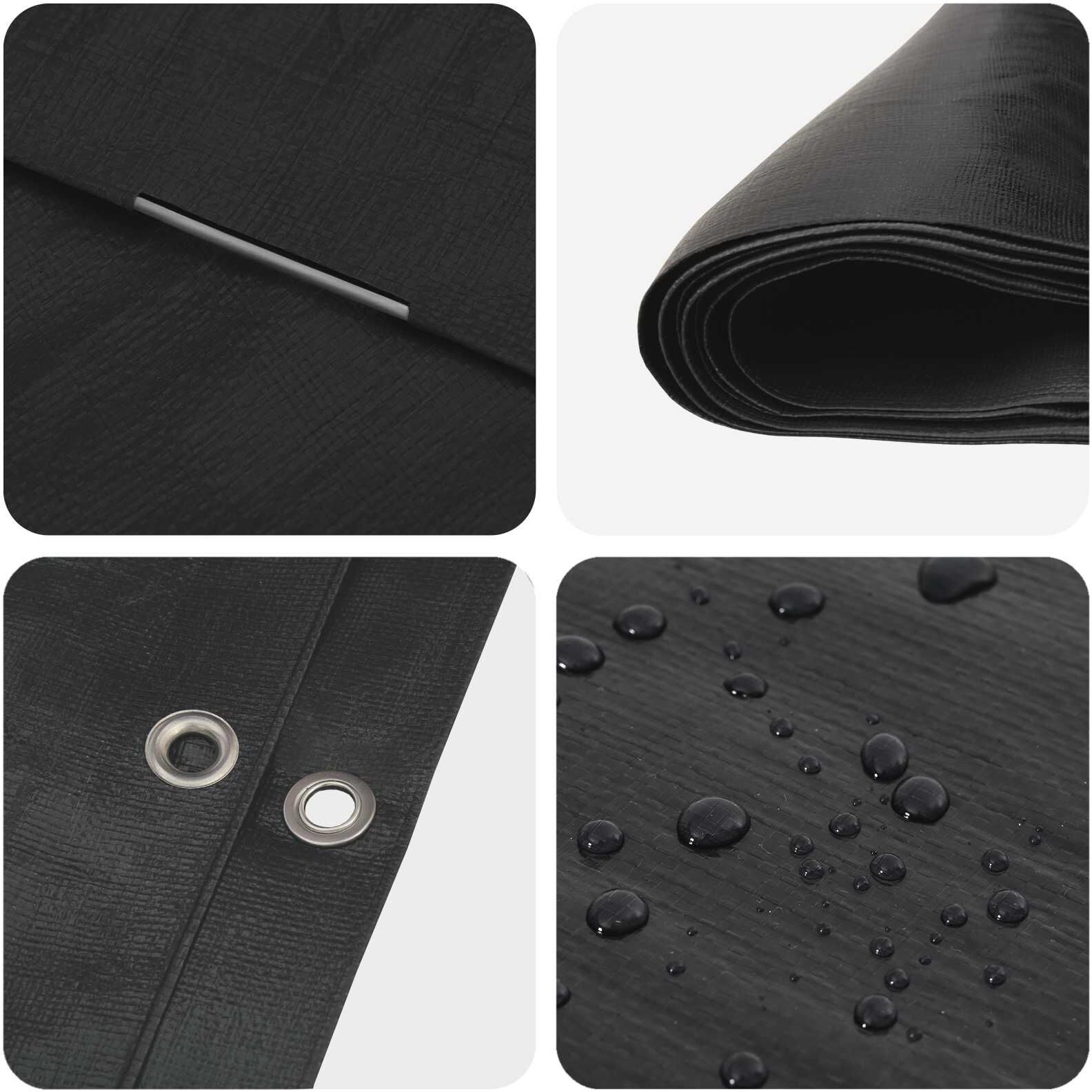 vidaXL Bâche avec œillets Gris anthracite 3 x 3 m 180 gsm PE