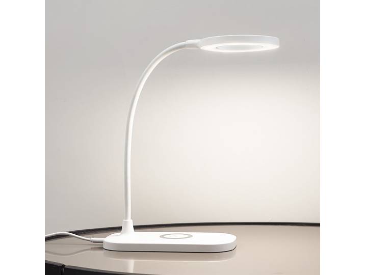 Siona LED Tischleuchte CCT Dim. w/Charger Weiß - Lindby - Wohnzimmer - Modern - Kunststoff - Einflammig